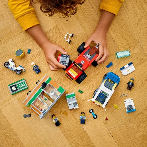 Miniatura 6 de LEGO City Police Monster Truck Heist 60245 Juguete de policía, juego de construcción genial para niños (362 piezas)