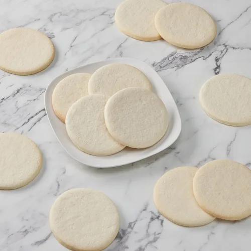 Paquete de 50 galletas de azúcar Smiley® sin glaseado de forma redonda sin nueces