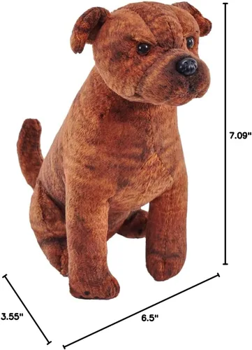 Miniatura 2 de Wild Republic Rescue Dog, Staffordshire Bull Terrier, animal de peluche, con sonido, 5.5 pulgadas, regalo para niños, juguete de peluche, botellas