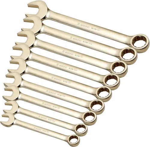 Miniatura 16 de WEDO Llave combinada sin chispas, llave combinada de seguridad sin chispas, bronce de aluminio, forja, DIN 3113, certificado BAM y FM, tamaño 1