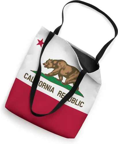 Miniatura 2 de Bolsa de mano con la bandera del estado de California Bear