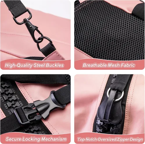 Miniatura 7 de Bolsa de gimnasio para mujeres y hombres, bolsa de lona para hombres con compartimento para zapatos, bolsas de lona deportivas para mujeres