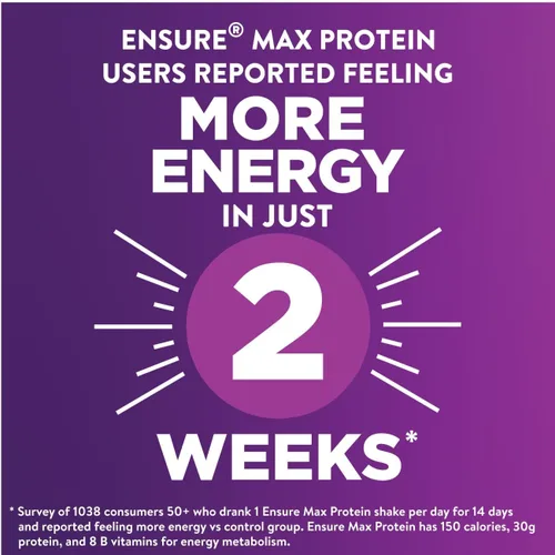 Miniatura 4 de Ensure Max Protein Nutrition Batido, con 0.03 onzas de proteína, 0.03 onzas de azúcar, batido alto en proteínas, pastel de queso de cereza, 11 onzas