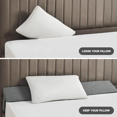 Miniatura 7 de IFNOW Almohada de cuña de cama de tamaño individual (40 x 6 x 10 pulgadas) para cabecero, relleno de espacio de colchón (0-8 pulgadas), cuña de cama