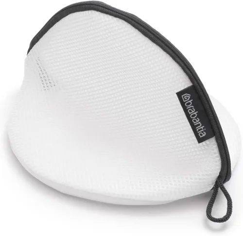 Brabantia Bolsa de sujetador de lavandería con cremallera de malla (blanco) para lavar delicados, organizador de bolsas de viaje