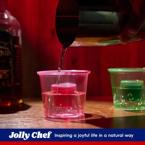 Miniatura 4 de JOLLY CHEF 100 vasos de bombardero desechables de plástico de color, altamente duraderos y reutilizables, perfectos para tomas de boda, día de San