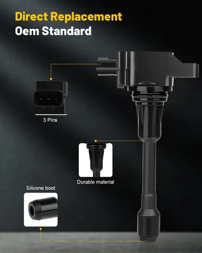 Miniatura 2 de OCPTY Adecuado 2015-2018 para Chevrolet City Express 2.0L/L4, 2007-2018 para Nissan Altima 2.5L/L4 Bobinas de encendido de repuesto de 3 pines