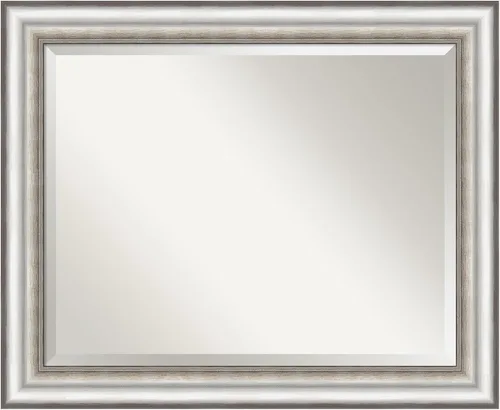 Miniatura 8 de Amanti Art Espejo de pared plateado de 25 x 21 pulgadas, espejo rectangular plateado de salón para baño, decoración de pared de sala de estar, marco