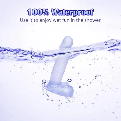 Miniatura 6 de Consolador pequeño realista de 4 pulgadas, tapón anal para principiantes, consolador anal suave con eje curvado y bolas, juguete sexual