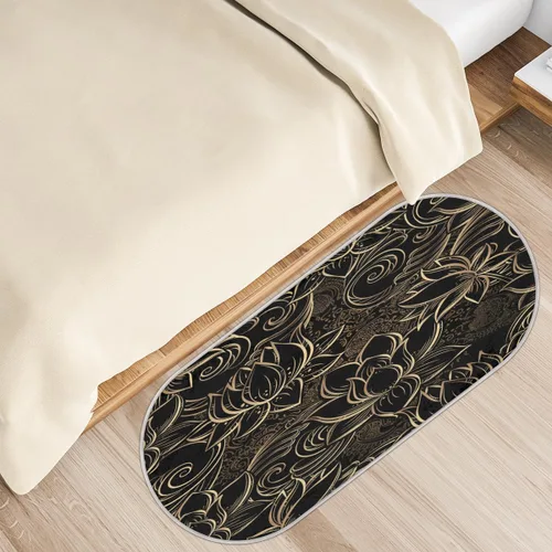 Miniatura 46 de cfpolar Alfombras de baño antideslizantes de girasoles blancos con margaritas blancas, tapete de baño de microfibra absorbente, lavable a máquina