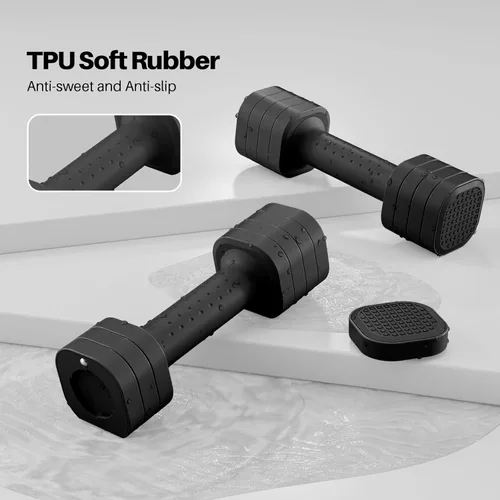 Miniatura 5 de Zempox Adjustable Dumbbell Set, 4 in 1 Free Weight Dumbbell Set for Women, Hand Weight for Women at Home, Each 2lb 3lb 4lb 5lb with TPU Soft Rubber