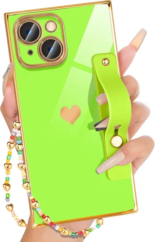 Miniatura 29 de Petitian Funda para iPhone 13 Pro Max con Soporte/Cordón, Lujosa y Linda para Mujeres y Niñas con Corazón Electrochapado, Fundas de Teléfono de Negro