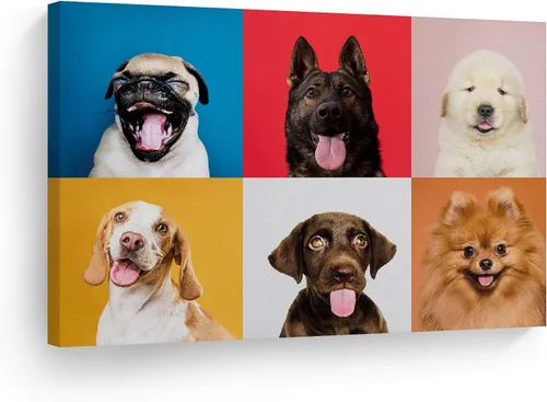 Miniatura 14 de Diseño de arte de la sonrisa Retrato de lindo Yorkie Yorkshire Terrier perro animal lienzo de pared impresión arte del dueño de mascotas amante
