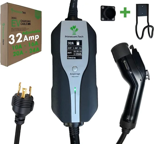 Miniatura 12 de Primecom.Tech - Cargador de vehículo eléctrico de nivel 2 (EV) Amperaje ajustable
