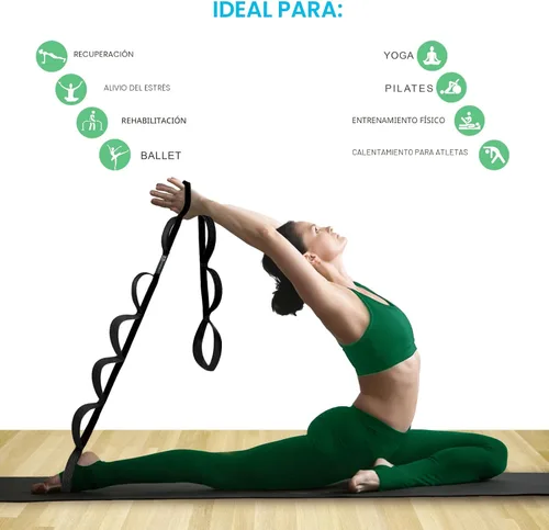 Miniatura 3 de A AZURELIFE Premium Durable Stretch Straps with Loops, Stretching Strap for Physical Therapy, Multi-Loop Yoga Strap Fitness Exercise Strap for Yoga