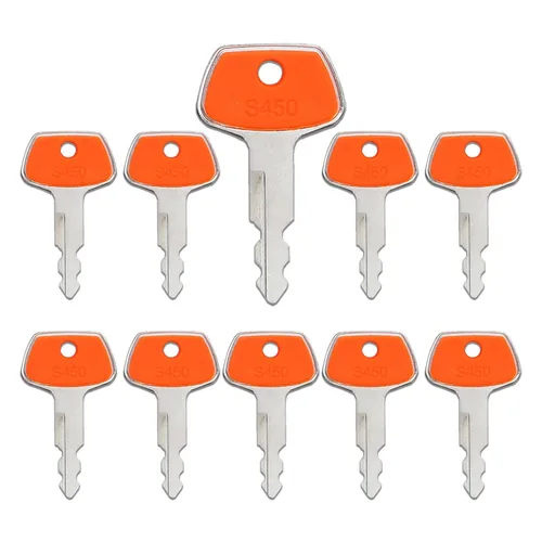 Miniatura 9 de Paquete de 9 llaves de encendido para equipos 166, llave de montacargas Hyster, llaves compatibles para equipos pesados Hyster para Yale Komatsu