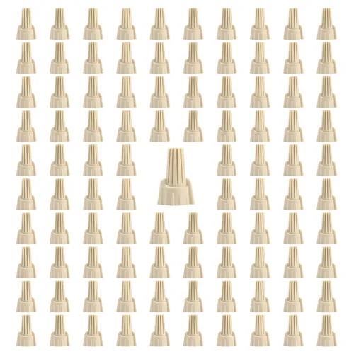 Miniatura 8 de 100 conectores de tuercas de alambre aladas, rojo 22-10 AWG tapas de alambre de tornillo eléctrico de fácil giro (P13 rojo)