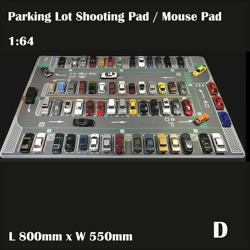 Miniatura 2 de TAPDRA Alfombrilla de estacionamiento de 1/64, modelo de automóvil, pantalla de escena de vehículo, alfombrilla grande para mouse de juguete