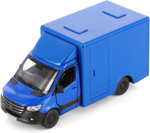 Miniatura 13 de KiNSMART - Mercedes-Benz Sprinter Cargo Van 1:48 O Escala 5" Modelo de Metal Fundido a Presión Furgoneta de juguete, acción de tracción (4 juegos)