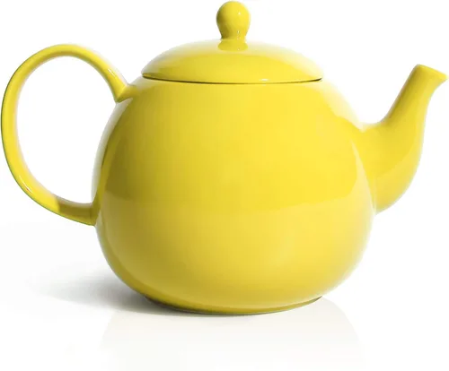 Miniatura 21 de Sweese Tetera de porcelana de 27 onzas con infusor para té de hojas sueltas, gris azulado