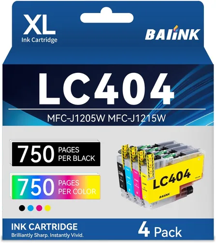LC404 Cartuchos de tinta de reemplazo para cartuchos de tinta Brother LC404 LC-404 LC404XL Compatibles con impresoras Brother MFC-J1205W MFC-J1215W