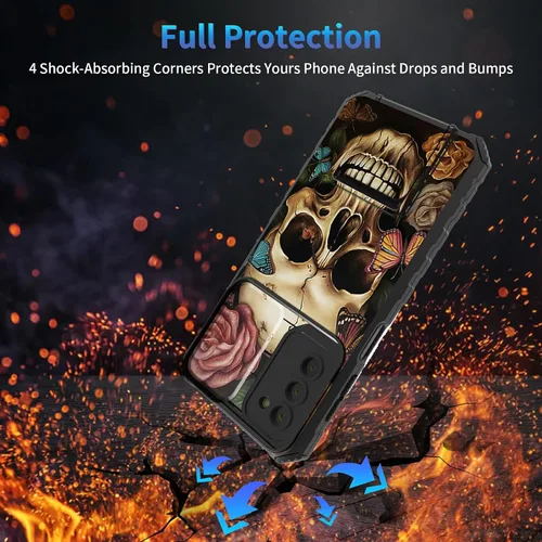 Miniatura 1050 de Funda para Samsung Galaxy S22 Ultra 5G, Galaxy S22 Ultra con cubierta de cámara deslizante, funda resistente de doble capa con función atril Black