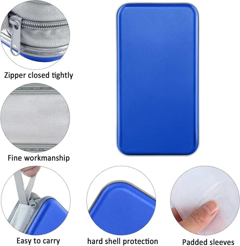 Miniatura 2 de Siveit Funda para CD, capacidad para 80, carteras para CD/DVD, fundas rígidas de plástico para CD y DVD, estuches de almacenamiento, carpeta
