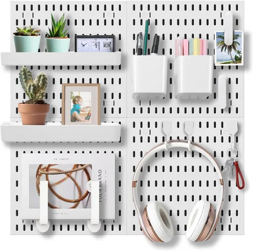 Miniatura 7 de Tablero organizador de pared, eleva y ordena tus juegos y oficina, crea un espacio perfectamente estructurado (negro)