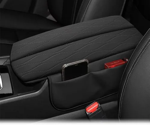 Miniatura 26 de Accesorios interiores personalizados para E-PACE EPACE 2018 2019 2020 2021 2022 2023 piel sintética para consola central reposabrazos cubierta
