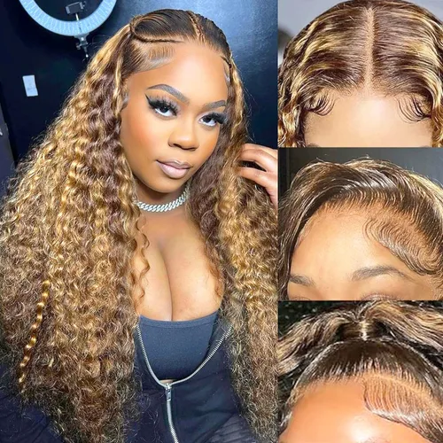 Miniatura 9 de Pelucas de cabello humano ondulado profundo con encaje frontal de 30 pulgadas, pelucas rizadas para mujeres negras, pelucas de encaje frontal