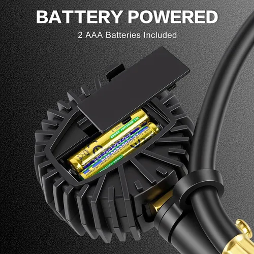 Miniatura 8 de Medidor digital de presión de neumáticos con inflador, portabrocas de aire resistente de 250 PSI y accesorios de compresor con acoplador de conexión