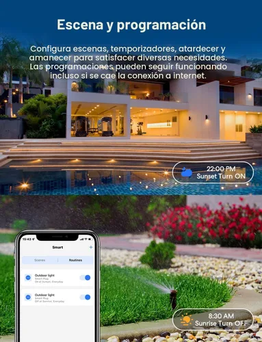 Miniatura 4 de meross Enchufe inteligente para exteriores compatible con Apple HomeKit, Siri, Alexa, Google Assistant y SmartThings, toma impermeable