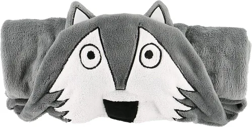 Miniatura 2 de Manta con capucha portátil Lazy One para niños, manta con capucha de animales (lobo)