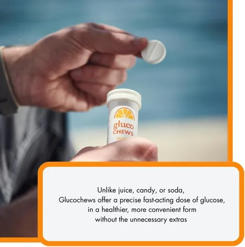Miniatura 7 de Glucochews - Tabletas de glucosa naranja – 60 tabletas (10 por tubo, 6 tubos de tamaño de bolsillo) – 0.14 oz de glucosa de acción rápida cada una
