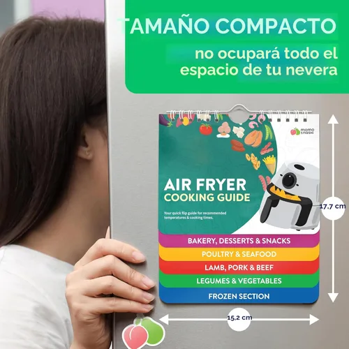 Miniatura 5 de Libreto de guía de cocina con imanes para freidora de aire, libros de cocina para freidoras de aire, forros para freidora de aire, utensilios de 1.