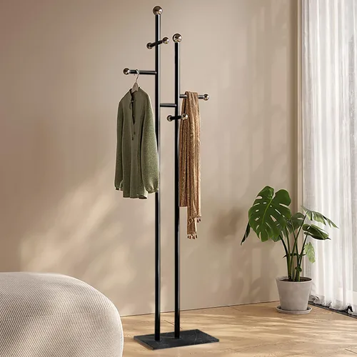 Miniatura 11 de JIAYUEJU Perchero independiente con base de mármol y 8 ganchos de acero, perchero para entrada, dormitorio, sala de estar, hotel, 14.96 x 10.24 x A