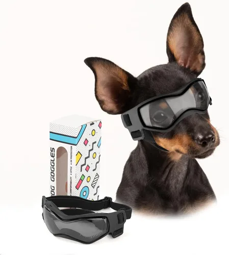 Miniatura 12 de Gafas de sol para perros de razas pequeñas, lentes de sol para perros con protección UV, para cachorros para mascotas pequeñas al aire libre, Naranja