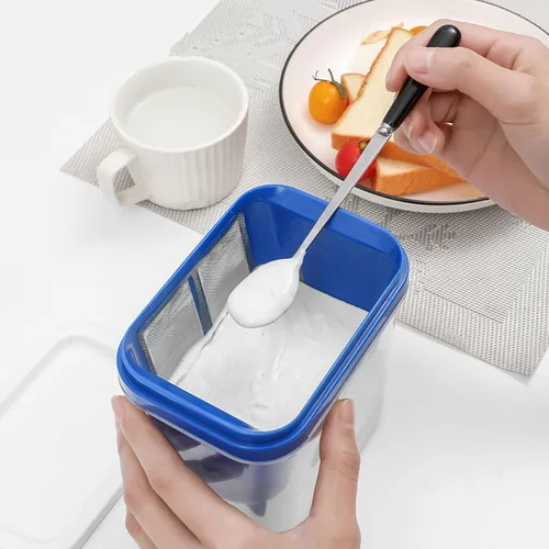 Miniatura 4 de Cryfokt Filtro de yogur, filtración eficiente para hacer yogur griego grande con malla extrafina de acero inoxidable, cepa de yogur de resina