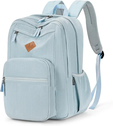 Miniatura 41 de ZORFIN - Mochila de 26 litros para la escuela, universidad y viajes, impermeable, con 8 compartimentos, Verde militar, Moderno
