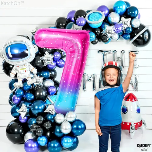 Miniatura 639 de KatchOn, Globo azul del número 1 para el primer cumpleaños, grande, 40 pulgadas, globo azul número 1 para primer cumpleaños, globo azul marino