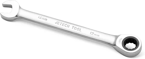 Jetech - Llave combinada con carraca de 12 mm, llave de engranajes de grado industrial con trinquete de 12 puntas y 72 dientes, acero Cr-V forjado y