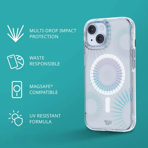 Miniatura 4 de Tech21 Evo Sparkle - Funda para iPhone 16e y 15, compatible con MagSafe, funda de protección contra impactos, color lunar