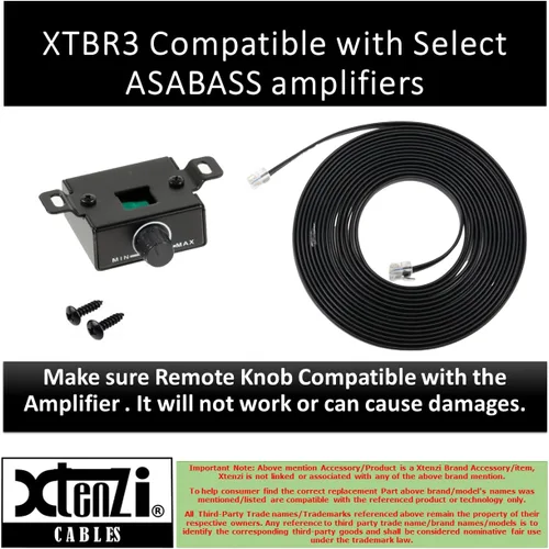 Miniatura 2 de Xtenzi Amplificador de repuesto para mando a distancia XTBR3 compatible con selectos Powerbass ASABASS