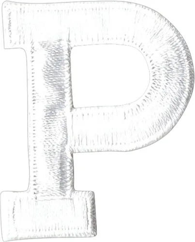 Miniatura 8 de Letras y números blancos de 1-7/8", parche para planchar, bordado (letra M)