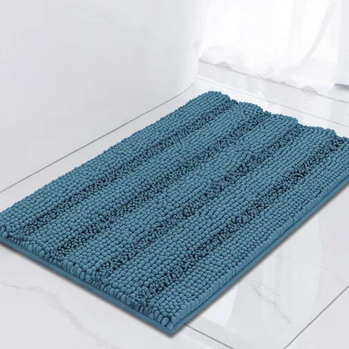 Miniatura 33 de Turquoize Alfombras de Baño de Chenilla Peludas Alfombra de Baño Antideslizante Gruesas Alfombras Peludas para Baño Chenilla Juego de Alfombra