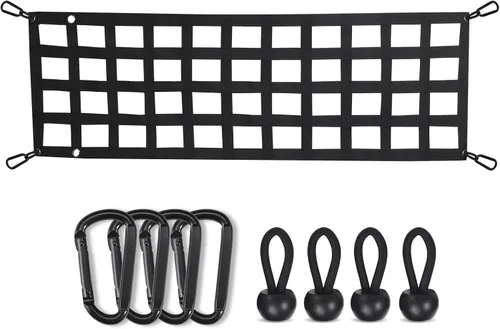 Miniatura 10 de Cuerdas elásticas ajustables de 18 pulgadas con ganchos, ajuste flexible de 6.5 a 18 pulgadas, correas elásticas negras con elasticidad superior