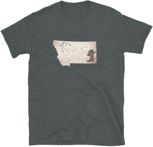 Miniatura 3 de Montana Antique Map - Camiseta de manga corta