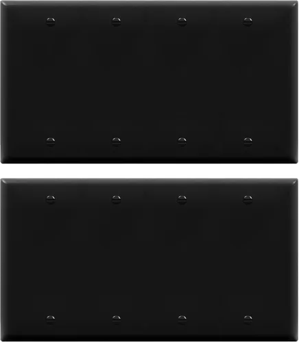 Miniatura 30 de Enerlites Cubierta de Dispositivo en Blanco Placa de Pared, Acabado Brillante, Tamaño 4-Gang 4.50" x 8.19", Policarbonato Termoplástico Irrompible