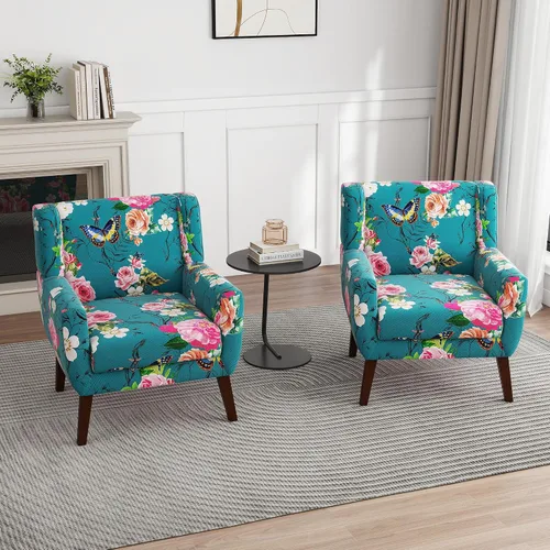 Miniatura 42 de Silla decorativa de piel sintética, moderna silla tapizada para sala de estar, cómodos asientos individuales con botones, asiento de lectura Negro