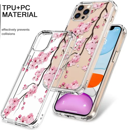 Miniatura 3 de bicol - Funda para iPhone 11 Pro Max con protector de pantalla y protector de lente de cámara - Diseños florales de moda para mujeres y niñas